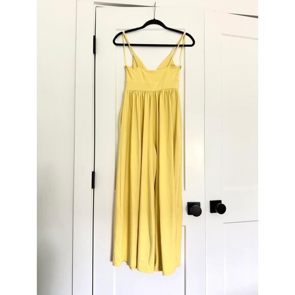 $198 New Susana Monaco Slip Top Jumpsuit - Lemon Zest - Small - Picture 5 of 11